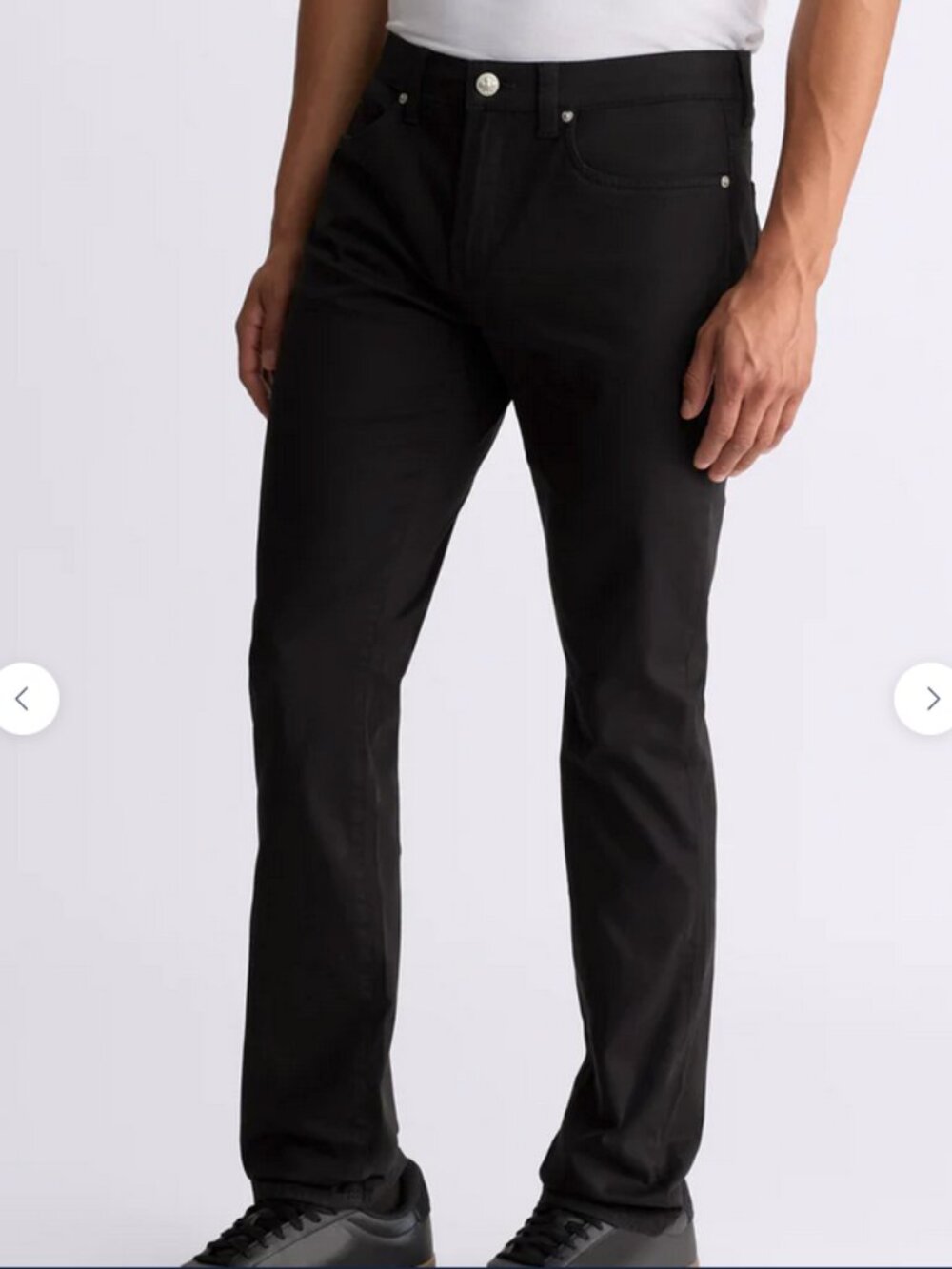 Ash Men's Slim Twill Pants, Black - BM22982